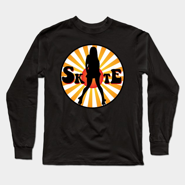 Sunset Skater Long Sleeve T-Shirt by SkateAnansi